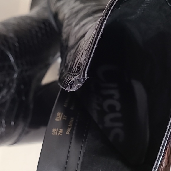 Circus by Sam Edelman Black Croc Boots. Size 7 - Picture 5 of 6